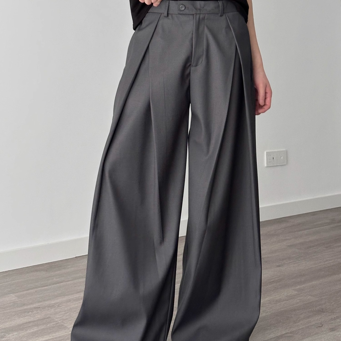 2025 New Black Suit Pants Men  - Street Fashion Men 2025 ulasan dan harga