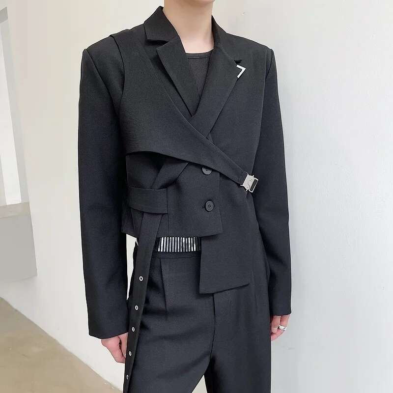 LUZHEN Original Asymmetric Spl - Street Fashion Men 2025 ulasan dan harga