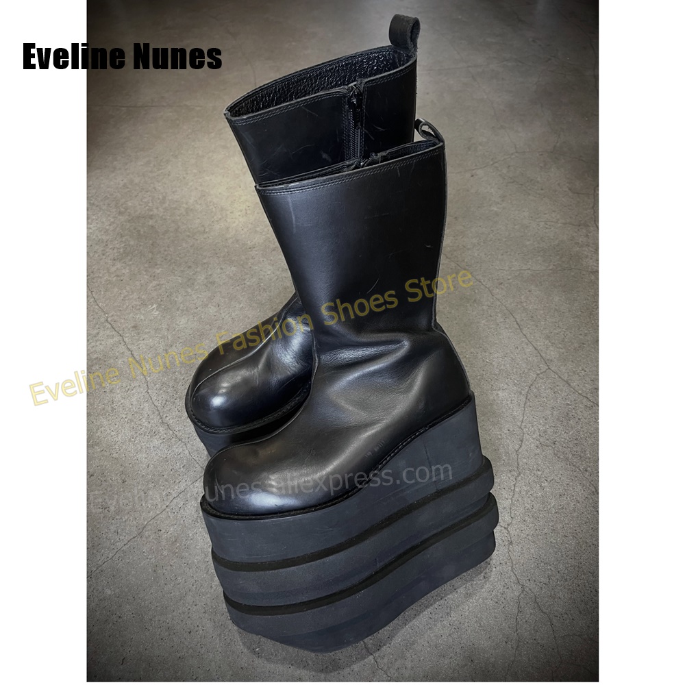 Round Toe Multi-Layer Wavy Pla - Street Fashion Y2K ulasan dan harga